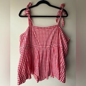 Old Navy Red Gingham Tank Top